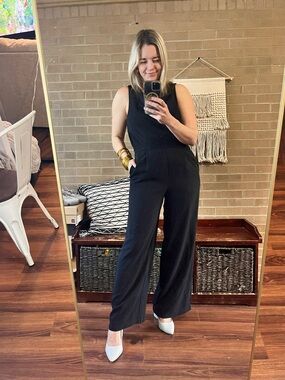 Skies Are Blue Black Sleeveless Jumpsuit
